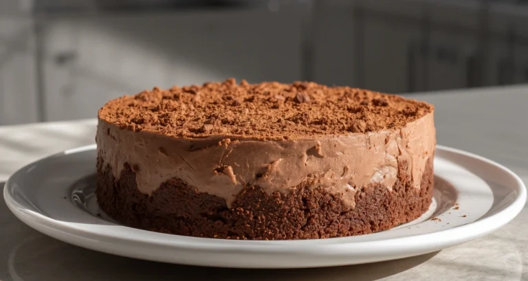 10 min Kuchen ohne Backen mit Schokolade und cremiger Textur