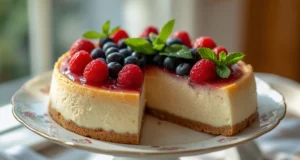 Philadelphia Torte ohne Backen mit Götterspeise sommerlich